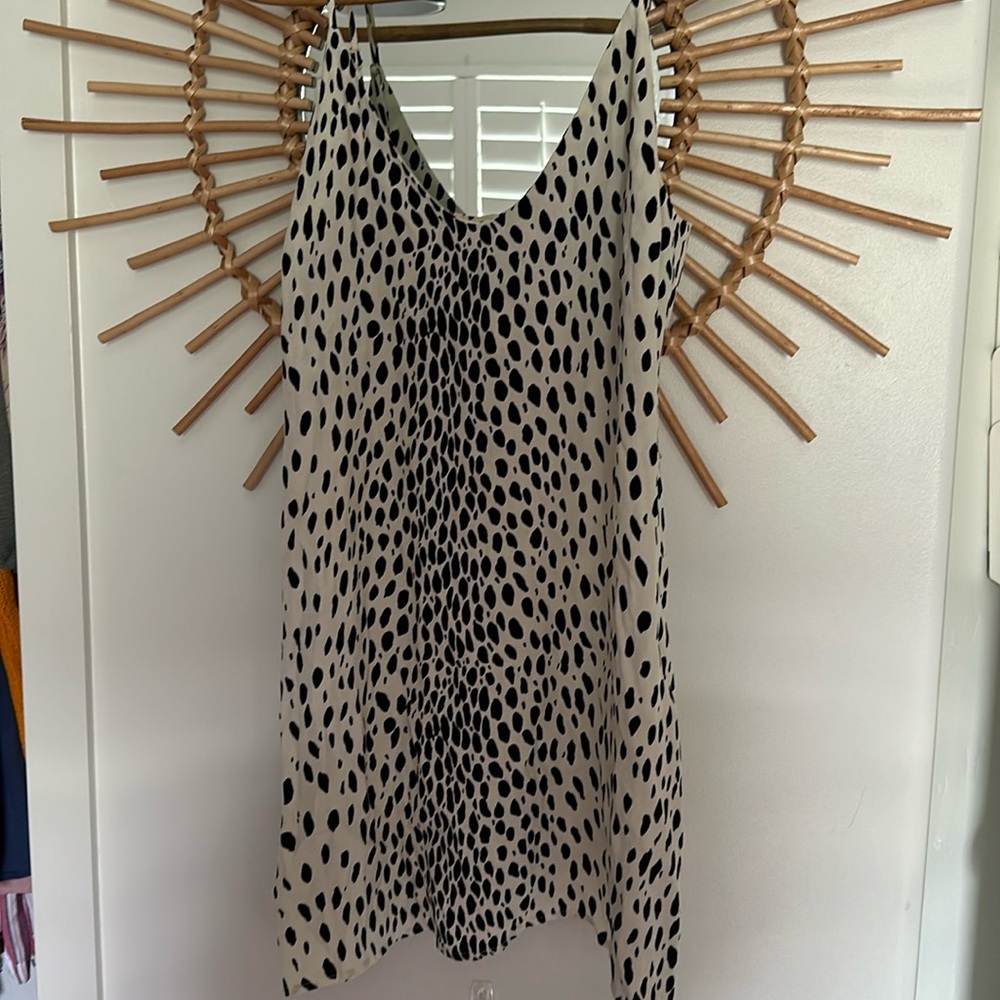 Reformation black and cream dress